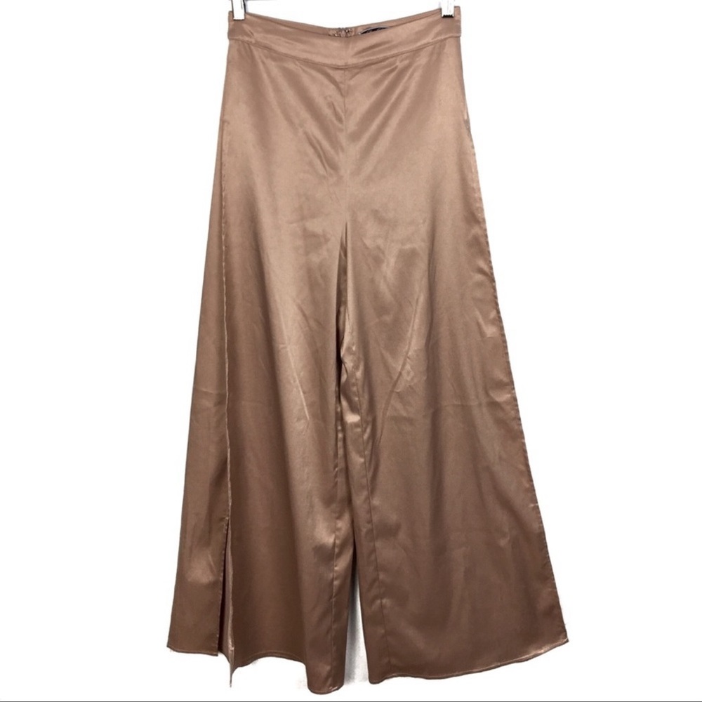 High rise side slit pants